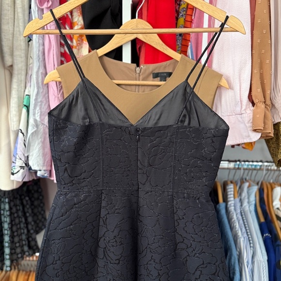 J. Crew Black Metallic Damask Cocktail Dress - Picture 5 of 7
